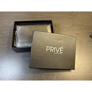 Prive By Safecard Men's RFID Blocking Extra Capacity Zipper Closure Wallet